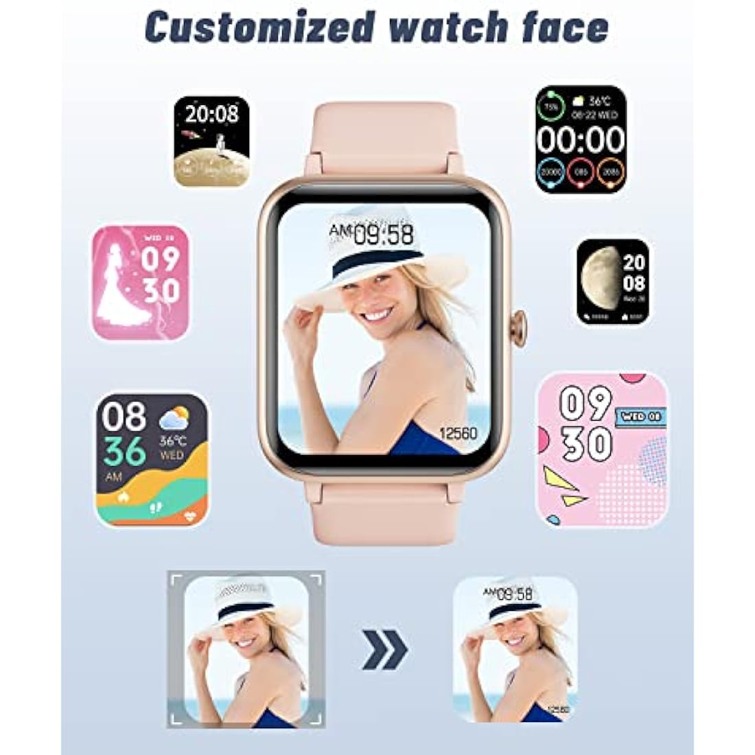 GRV Smart Watch with Bluetooth Calling | IP68 Fitness Tracker for Men Women