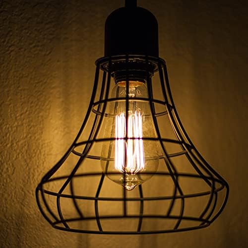Jolof Store E27 Vintage Edison Light Bulbs – Amber Warm ST64 60W (6 Pack)