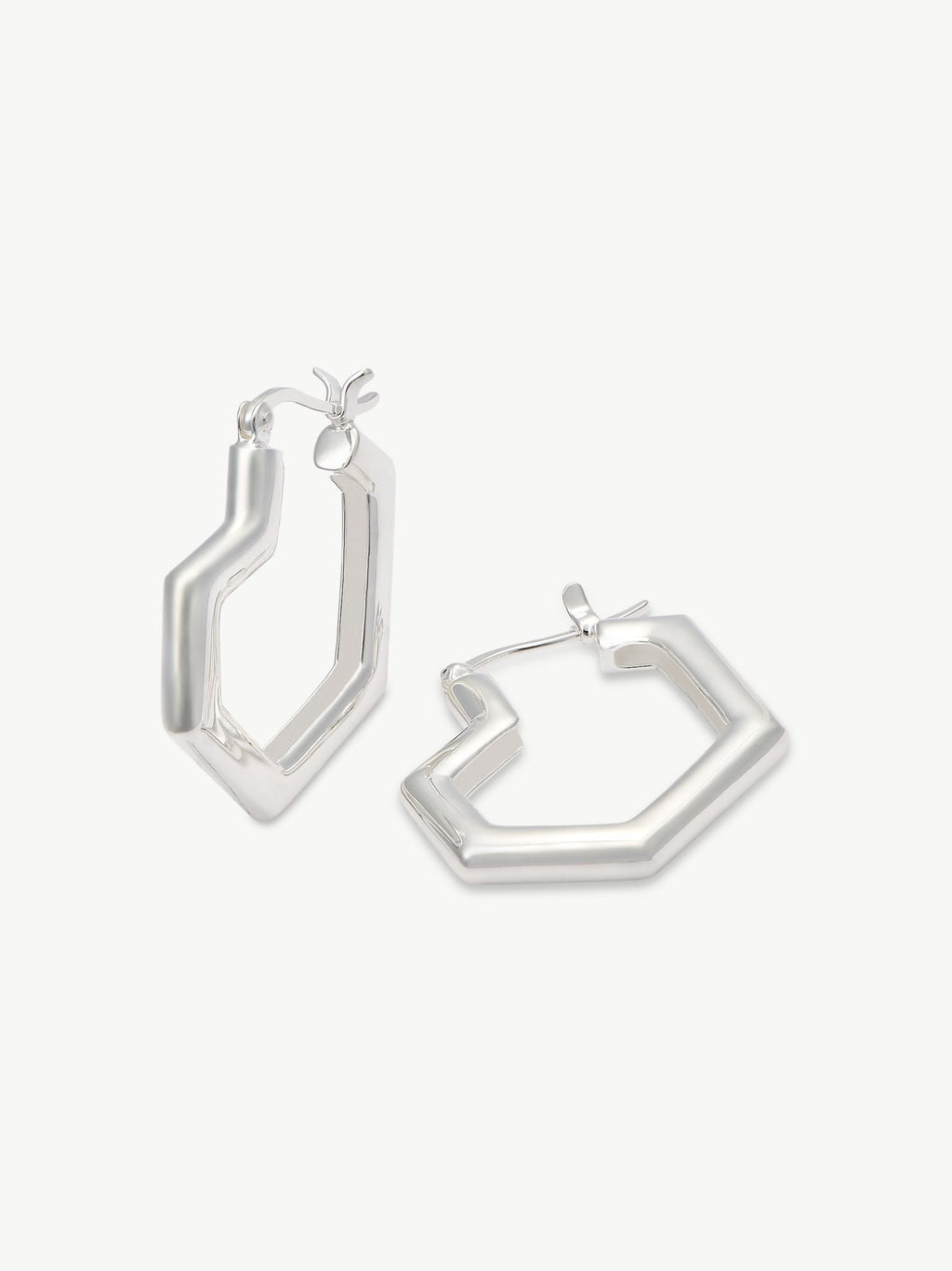 No More Nobody Daryl Small Heart Hoop Earrings – Recycled Sterling Silver