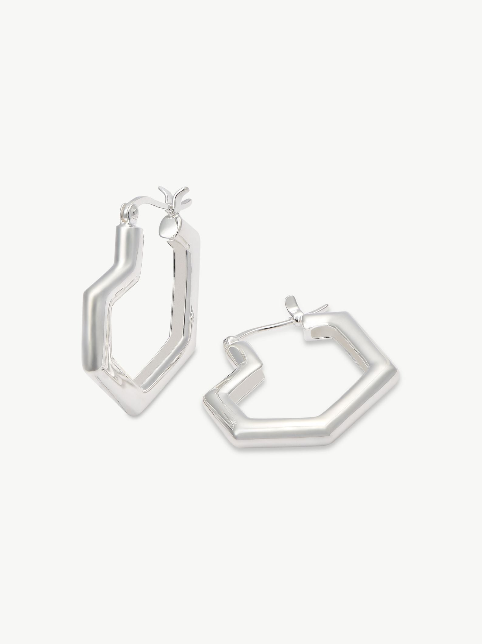 No More Nobody Daryl Small Heart Hoop Earrings – Recycled Sterling Silver