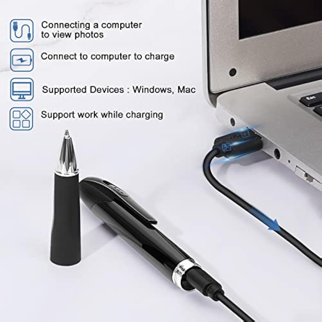 FINSUI 1080P Spy Camera Pen | Hidden Portable Pocket Cam with 32GB SD Card