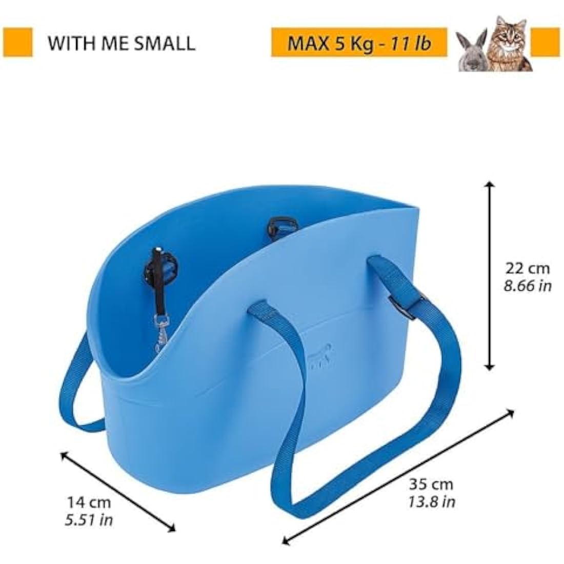 Ferplast With-Me Eva Dog Carrier Bag – Small Waterproof Fuchsia