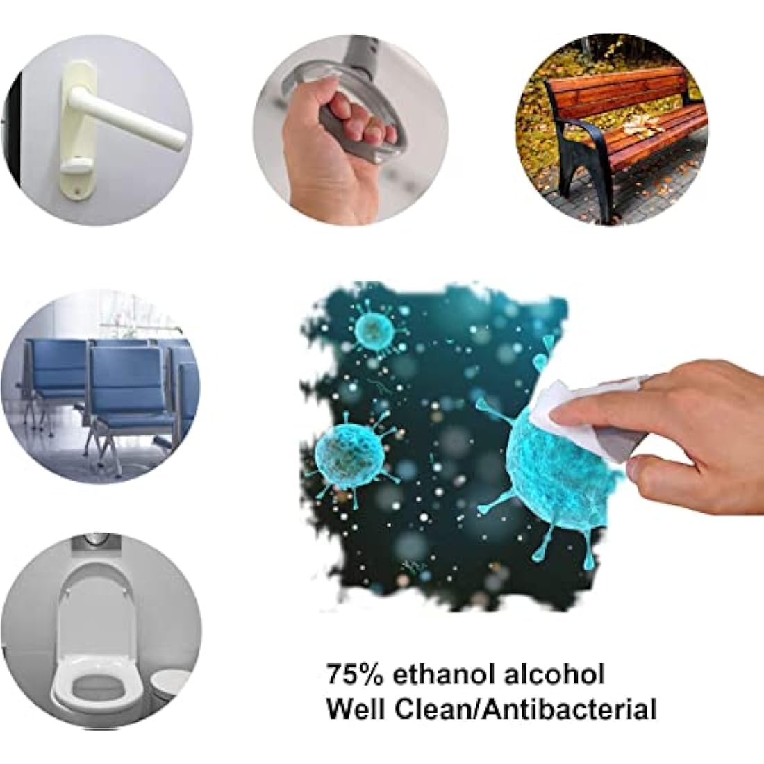 EOTW 200pc Alcohol Cleaning Wipes | 75% Sterile Prep Pads for Screens