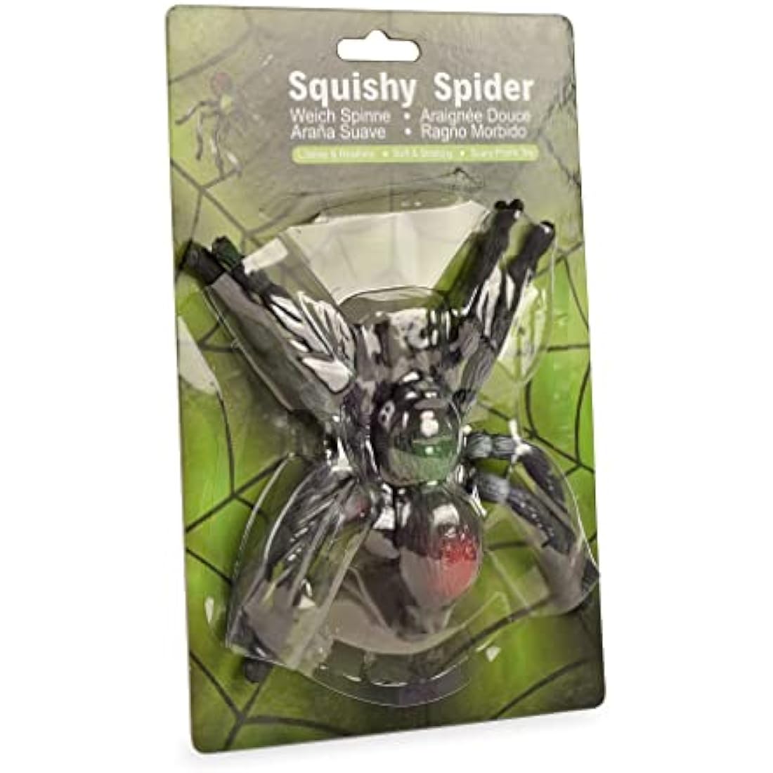 BOHS Stretchy Spider Toy – Realistic Rubber Squishy Prank Bug for Halloween