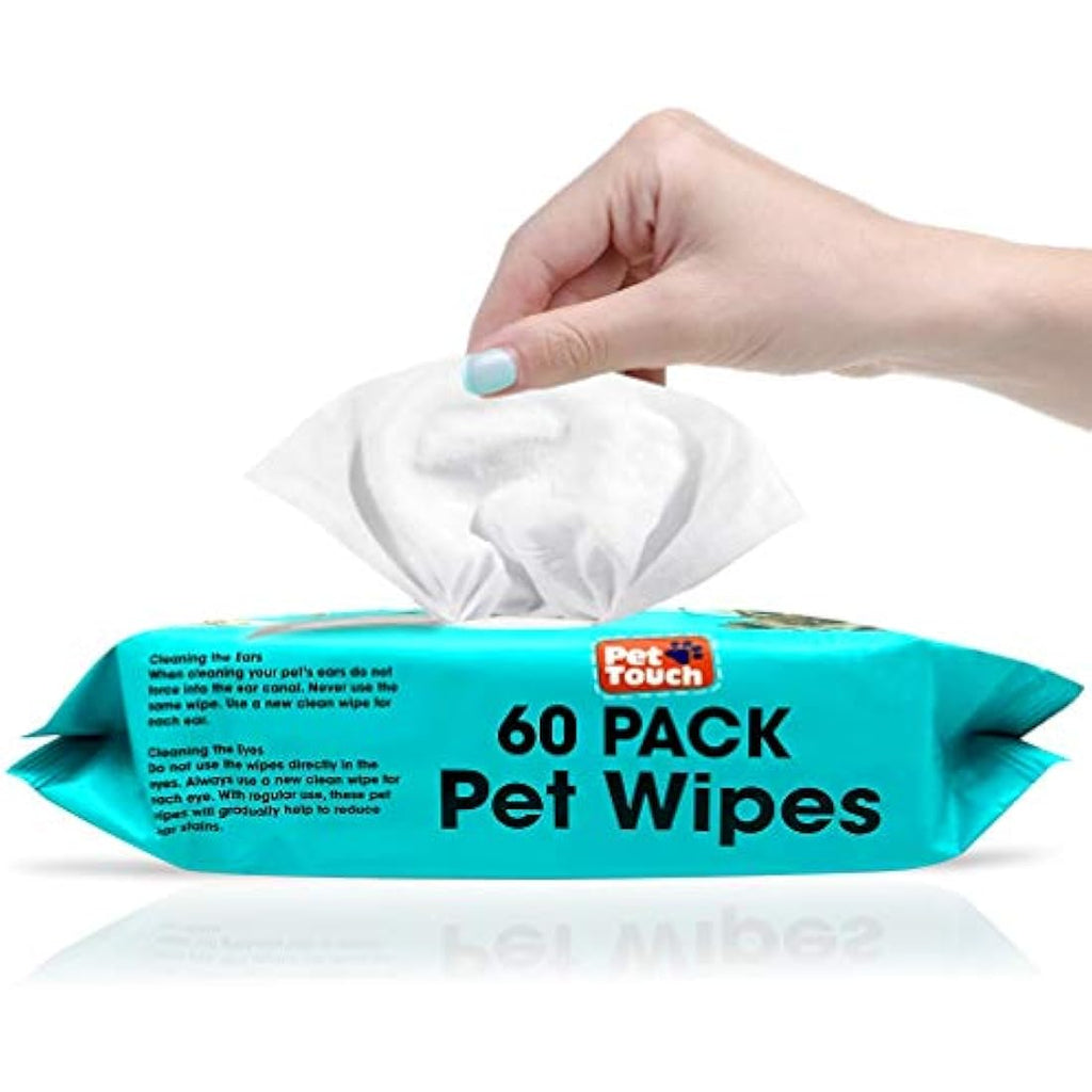 Dog Wipes – Alcohol-Free Pet Cleaning Wipes with Aloe, 60ct