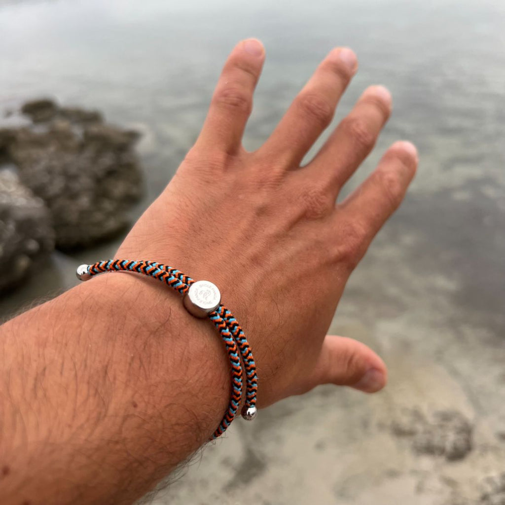 Swole Panda Multi Colour Zigzag Recycled Rope Bracelet – Unisex & Adjustable