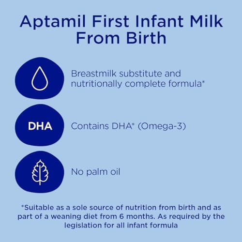 Aptamil 1 First Baby Milk Powder – Palm Oil Free Formula, 1.2kg (3 Pack)