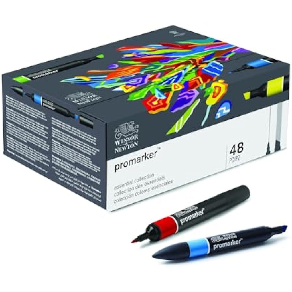 Winsor & Newton Promarker Set - 48 Alcohol Based Dual Tip Markers