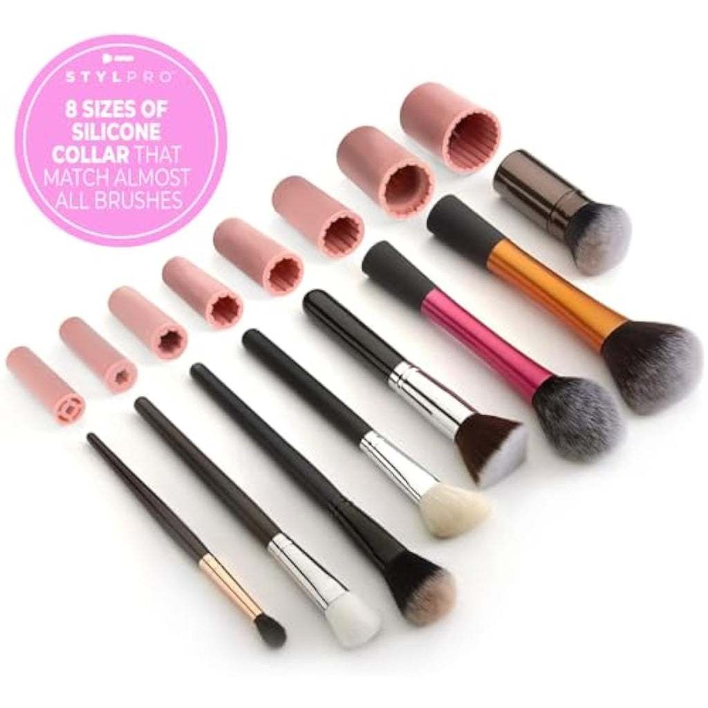 STYLPRO Electric Makeup Brush Cleaner and Dryer Kit – Rose Gold