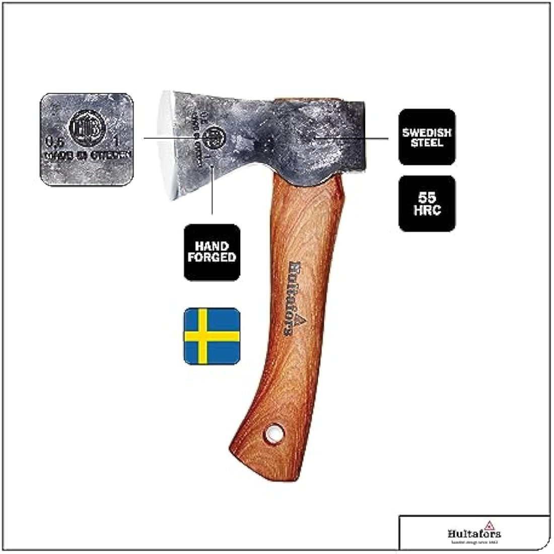 Hultafors Agelsjön Hand-Forged Hatchet – Swedish Steel & Hickory Handle