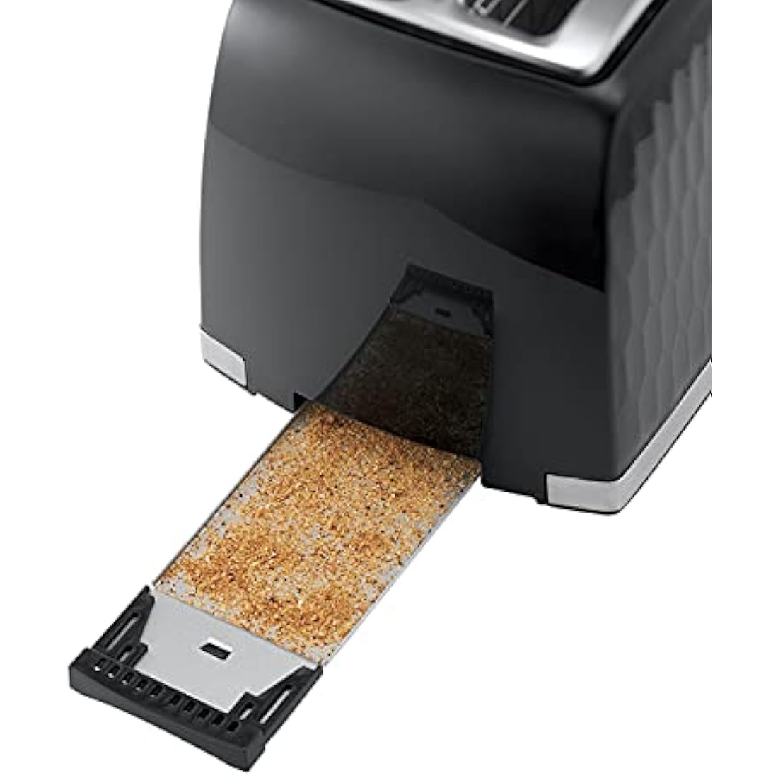Russell Hobbs Honeycomb 2-Slice Toaster | Textured Black & Stainless