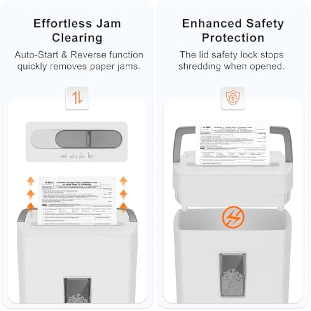 Bonsaii 10-Sheet Micro-Cut Paper Shredder | P-4 High Security, 21L Bin