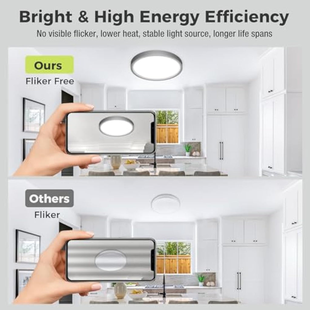 Jolof Store LED Ceiling Light – IP54 Waterproof Flush Mount 3-Color Lamp
