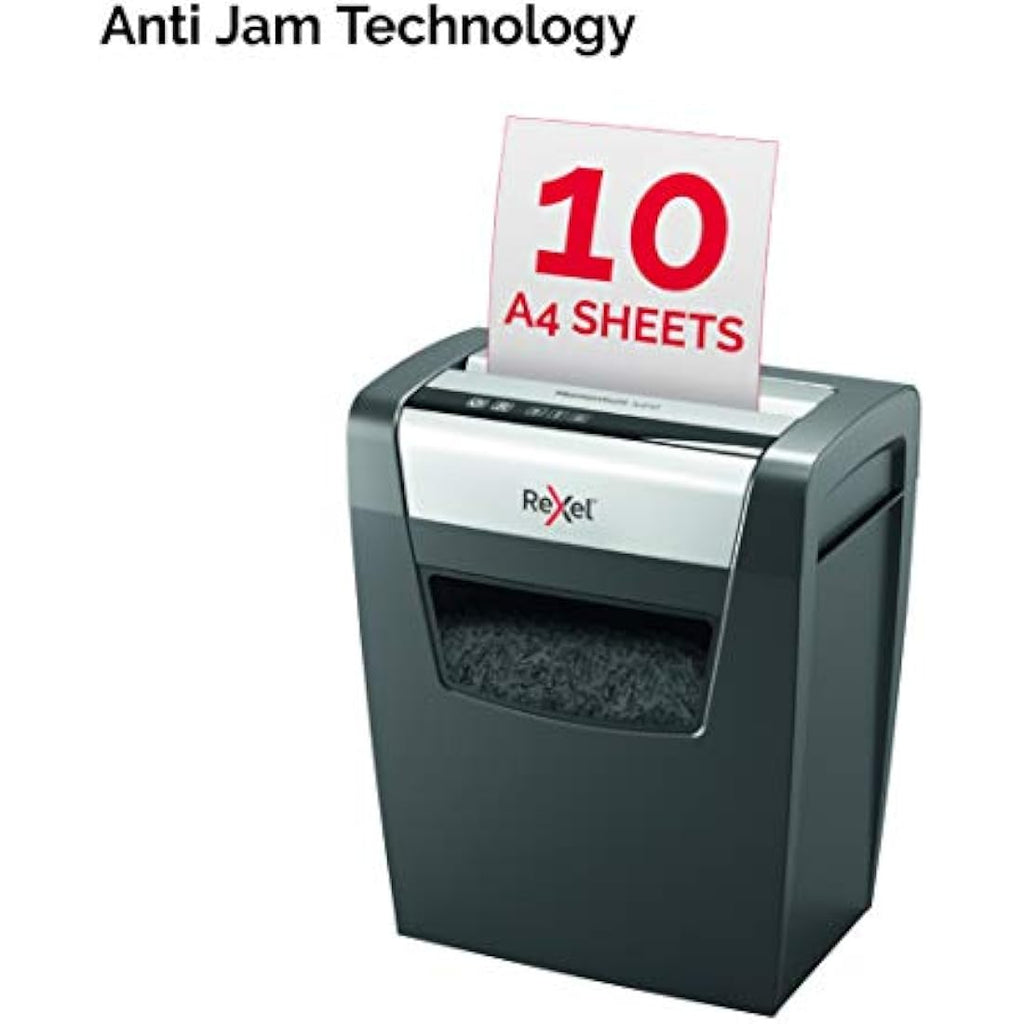 Rexel Momentum X410 Cross Cut Paper Shredder | 10 Sheet, 23L Bin