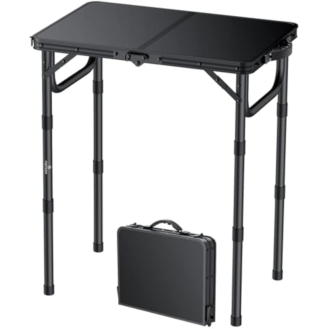 FUNYKICH 2ft Folding Camping Table | 3-Height Adjustable Aluminum - Black