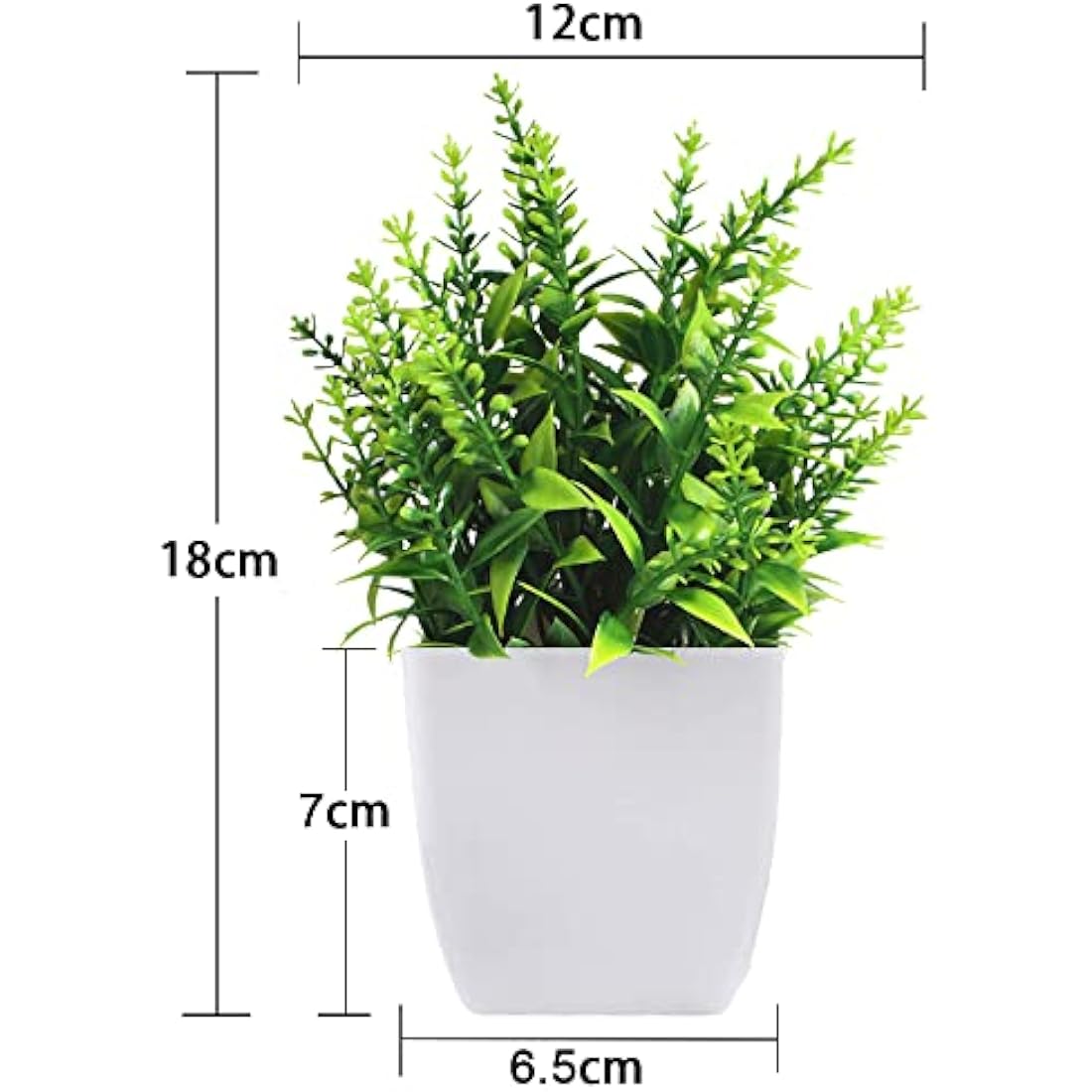 Jolof Store 4-Pack Mini Artificial Potted Plants - Small Faux Greenery