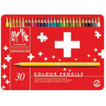 Caran D'ache Swisscolor Water-Soluble Color Pencils - Metal Box (30 Pack)