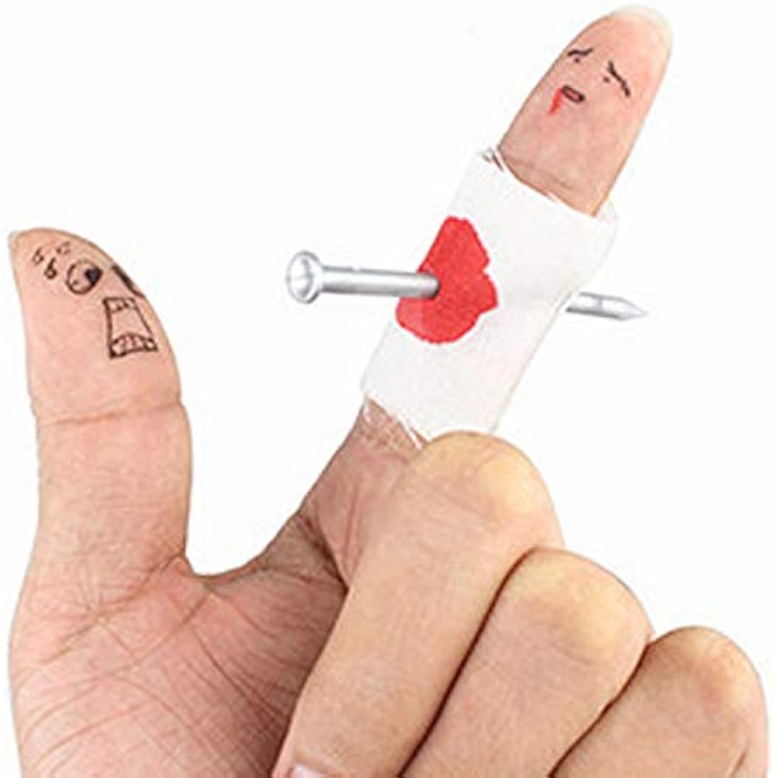 JTMM LED Finger Thumb Lights - 6 Pack Magic Trick Party Props | Red