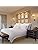 GLADFRESIT Modern Wall Sconce Set of 2 | White Fabric & Brushed Brass