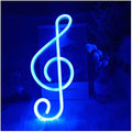 ENUOLI Music Note Neon Sign – Blue LED Wall Decor for Bedroom & Party