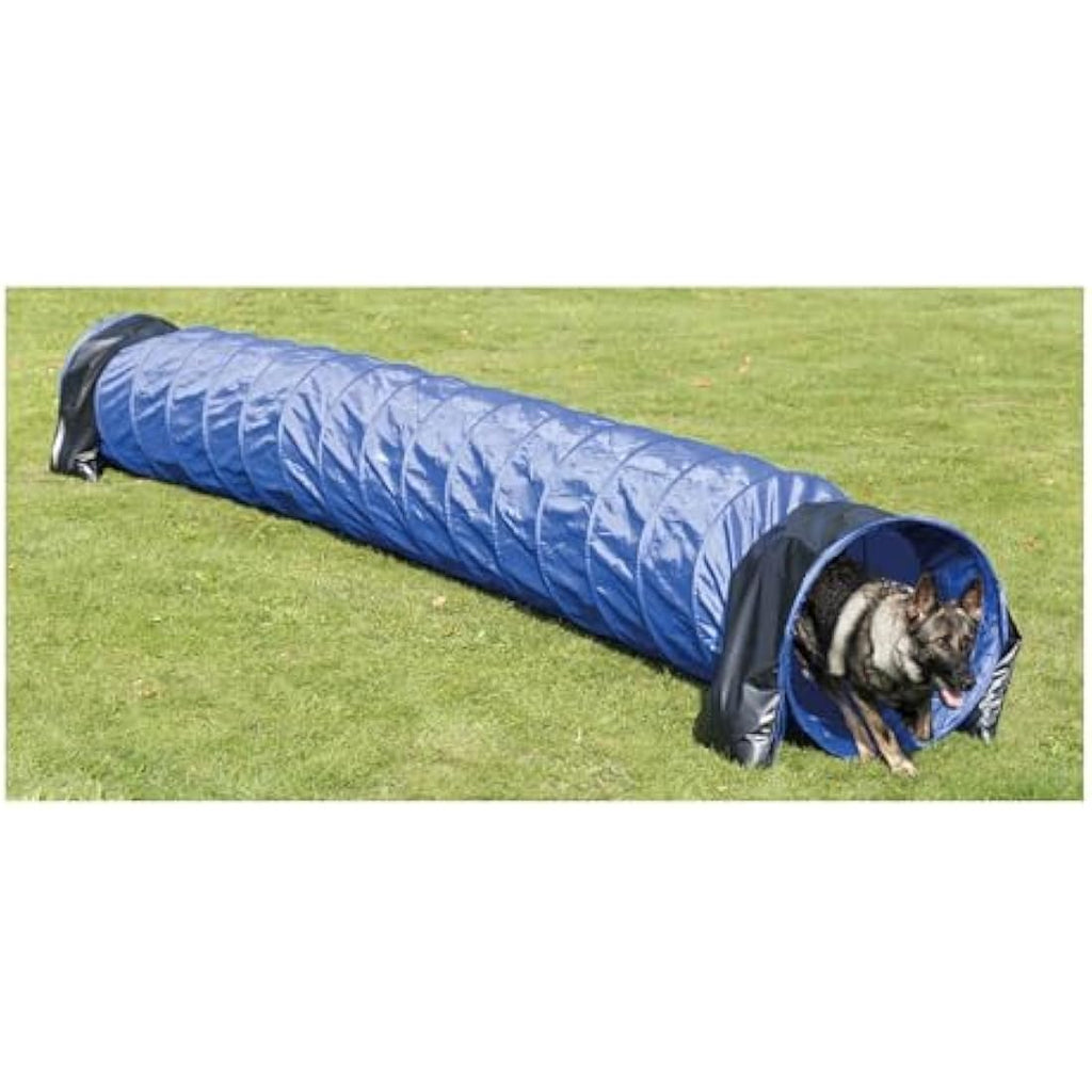 Trixie Dog Agility Training Tunnel - 5m Large Outdoor Obstacle, Blue