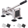 Jolof Store Stainless Steel French Fry Cutter with 2 Interchangeable Blades