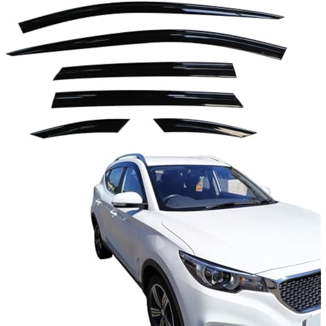 Auto Clover Wind Deflectors for MG ZS 2017-2024 | 6-Piece External Fit