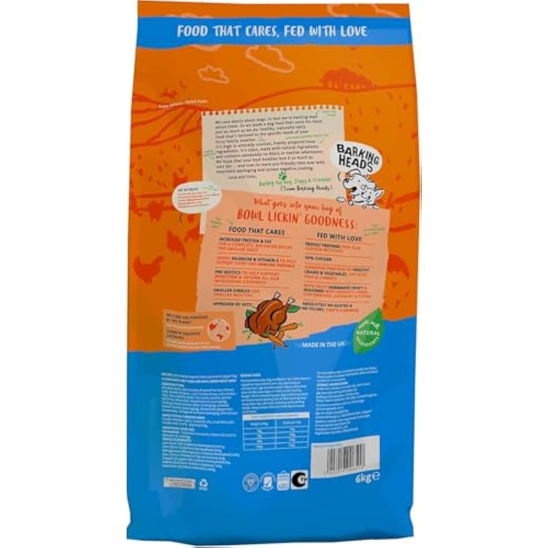 Barking Heads Little Paws Chicken Dry Dog Food for Small Breeds - 6kg