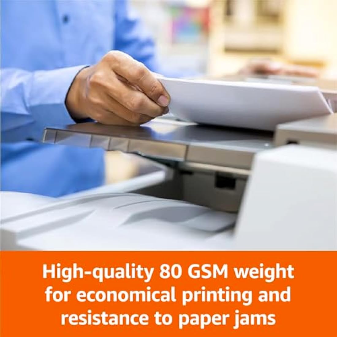 Amazon Basics A4 Printer Paper | 80 GSM Multi-Purpose White - 2500 Sheets