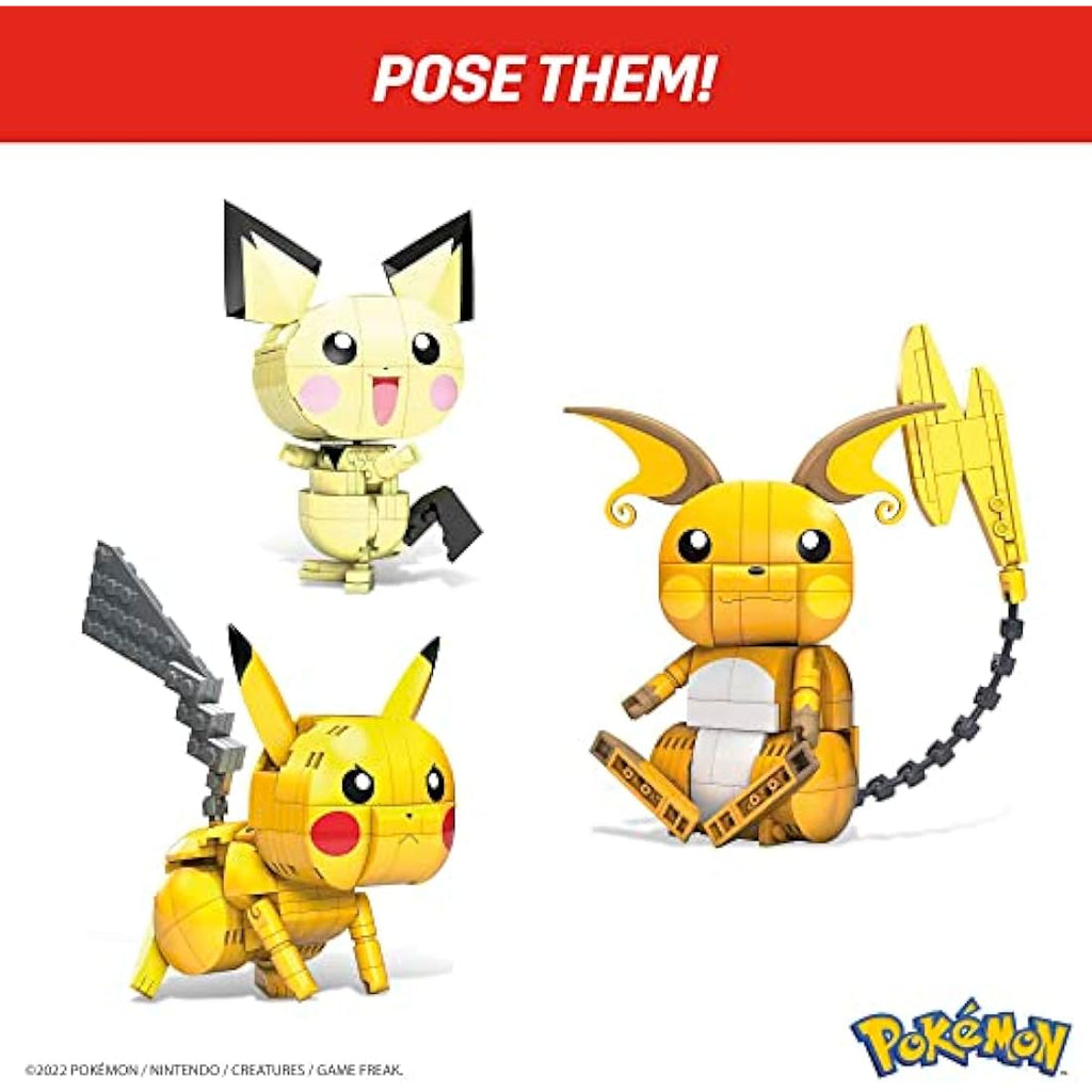 MEGA Pokémon Pikachu Evolution Trio Building Set - 621 Piece Toy
