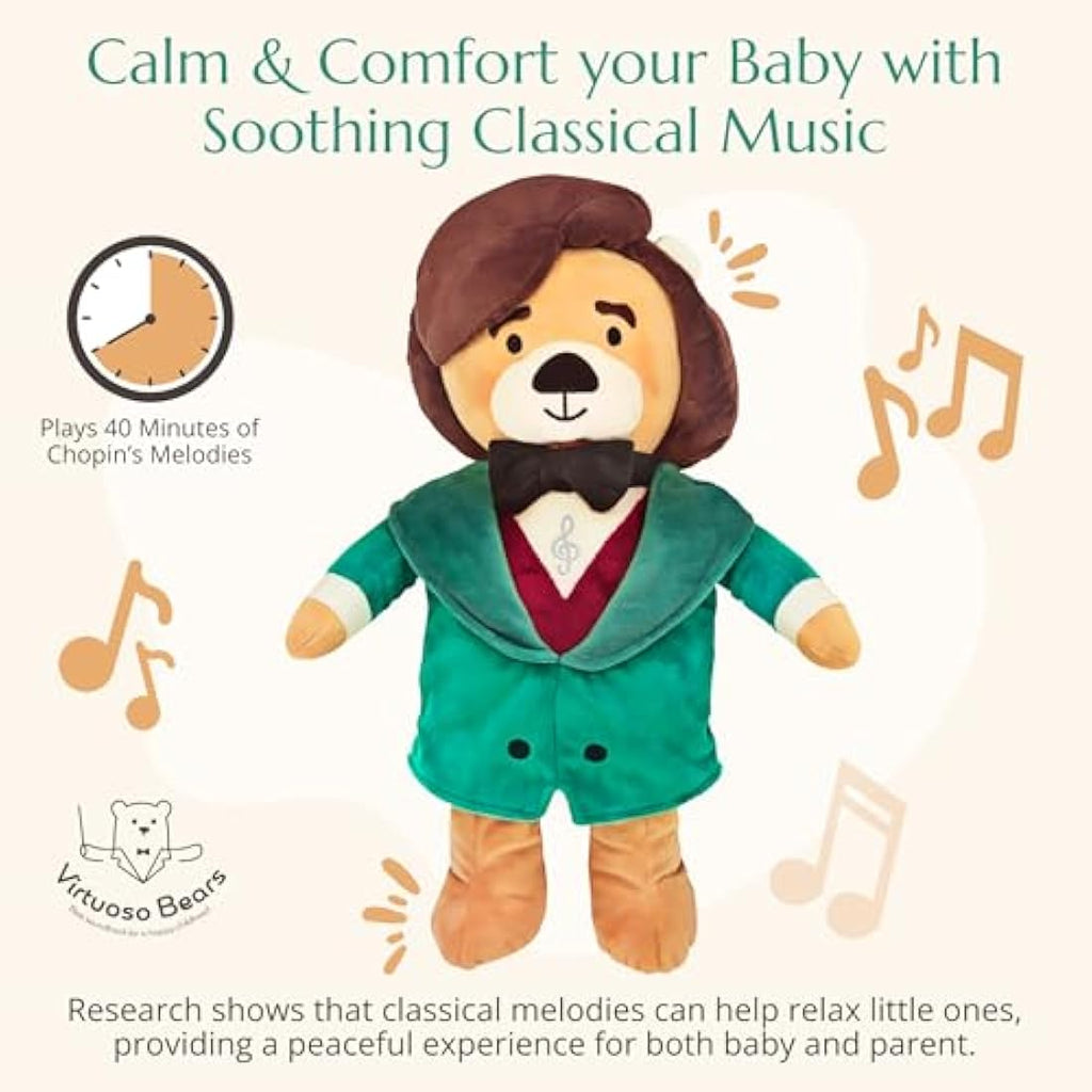 Vosego Chopin Musical Plush Bear – 40 Mins of Classical Music Toy