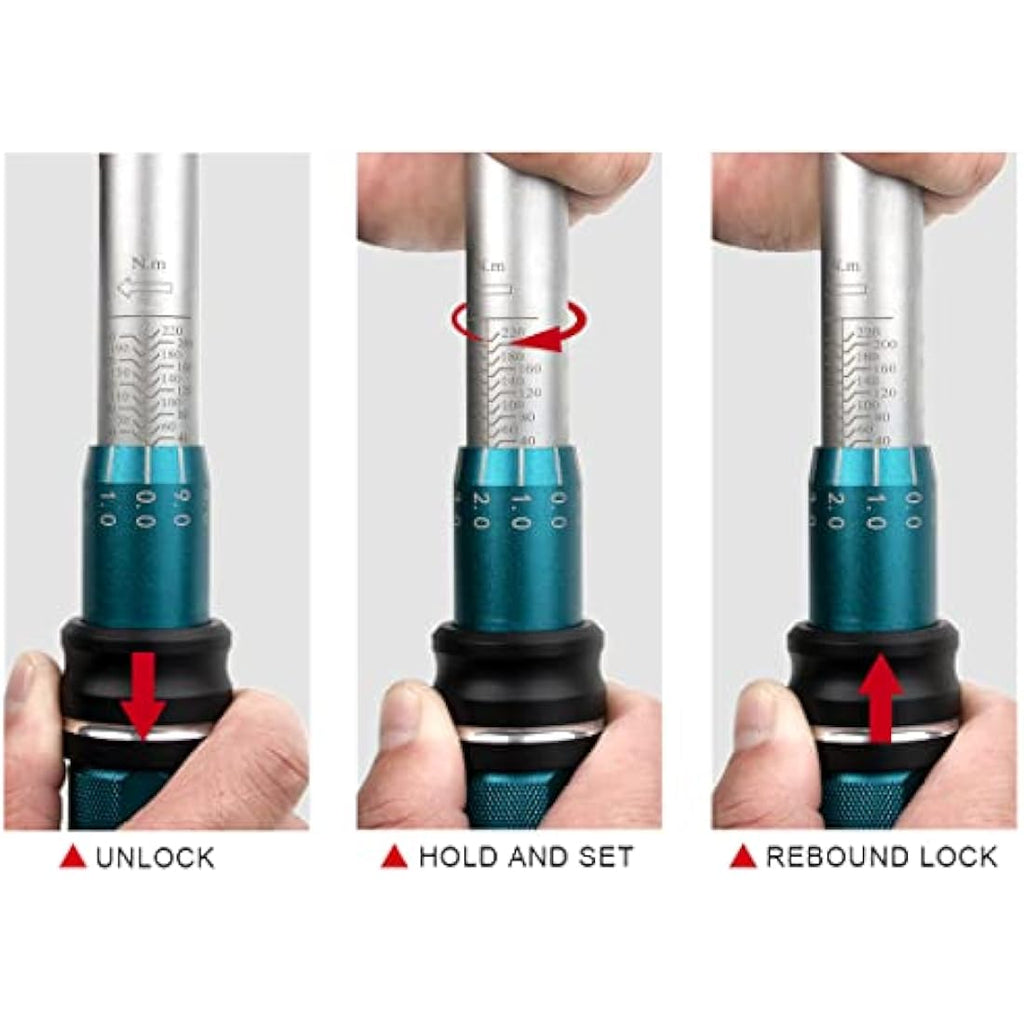 Awang 1/2" Torque Wrench Set | 40-220 Nm ±3% Accuracy for Cars