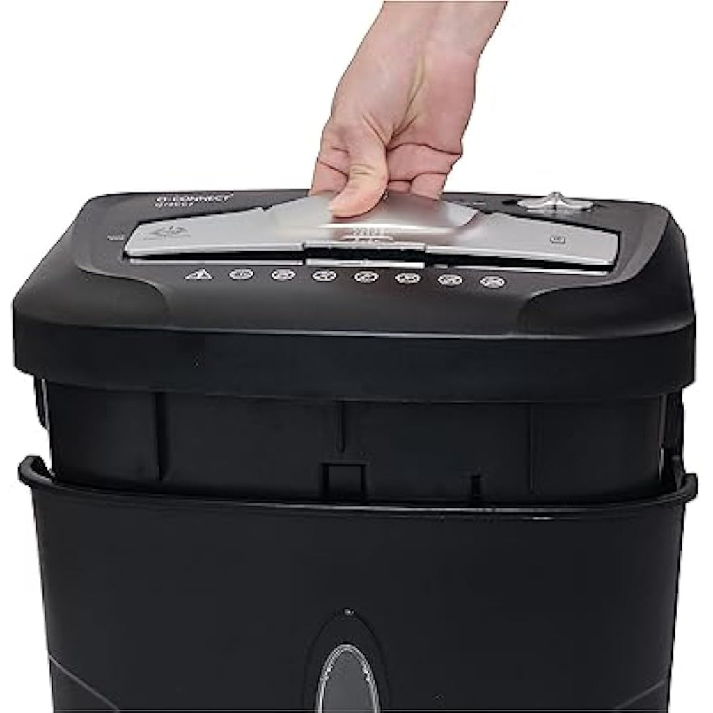 Q-Connect Q10CC2 Cross Cut Paper Shredder - 10 Sheet Capacity, Black