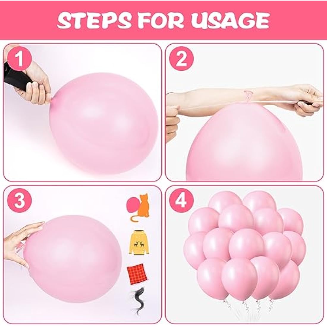 Ainiv 60 PCS Pink Macaron Latex Balloons | 12-Inch Matte Party Decor