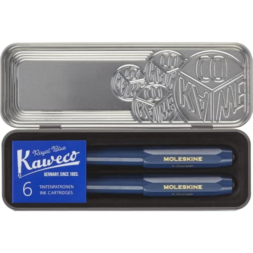 Moleskine x Kaweco Fountain Pen – Blue ABS Plastic with Gold Nib