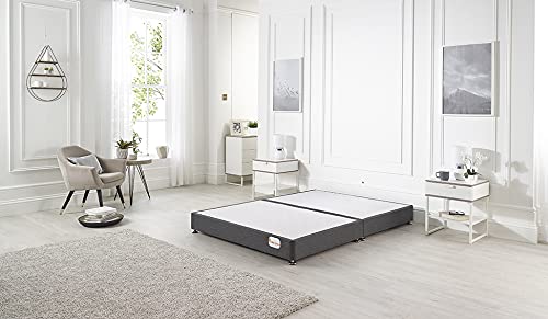 Bed Centre Platform Divan Bed | Silver Plush | Super King 180x200cm