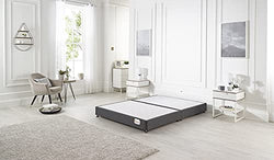 Platform Divan Bed – Pink Plush Upholstered – Super King
