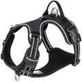 WINHYEPET No-Pull Dog Harness | Reflective Nylon Outdoor Vest – Black