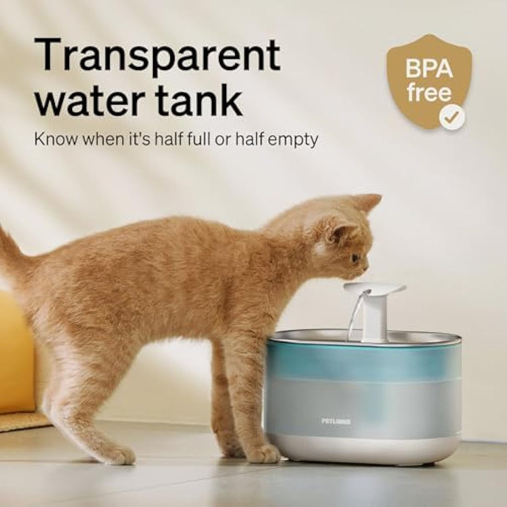 PETLIBRO Cat Water Fountain | 2.1L Ultra Quiet Stainless Steel Pet Fountain