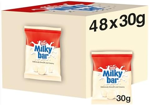 Milkybar White Chocolate Giant Buttons Sharing Bag - 48 x 30g Bulk Pack
