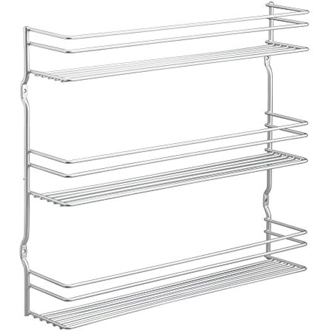 Metaltex Gewürzregal 3 Etagen – Rostfreies Küchenregal in Silber