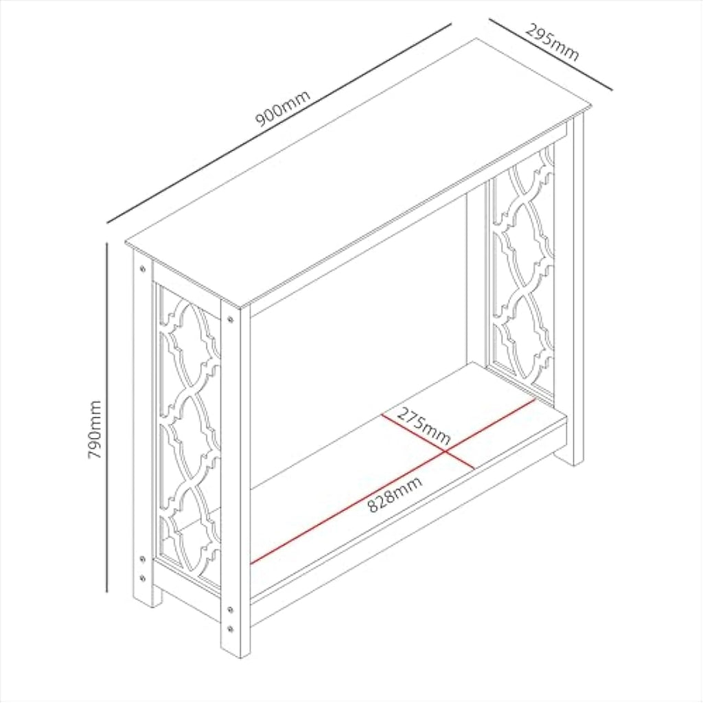 Galano Nova Console Table – Distressed Oak & White Entryway Cabinet