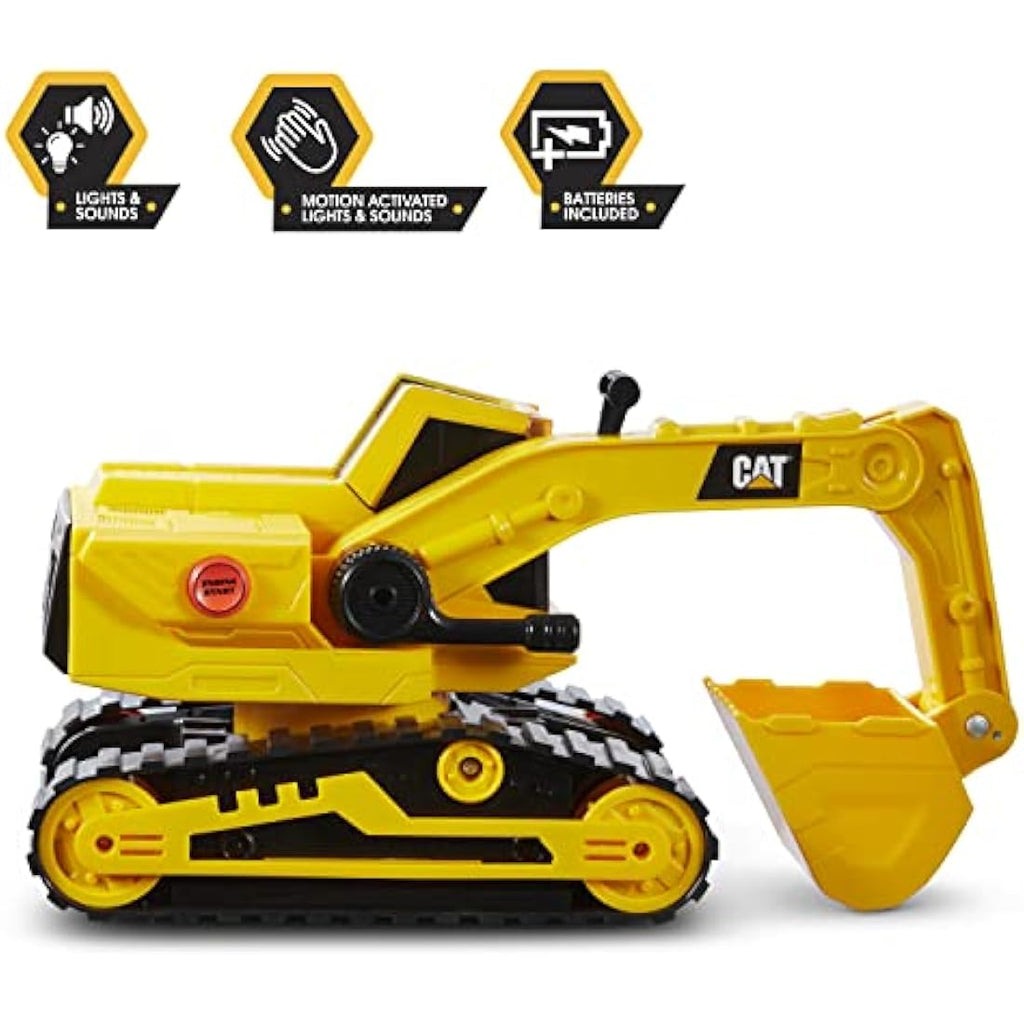 CAT Power Haulers Excavator – Yellow Construction Toy with Lights & Sounds