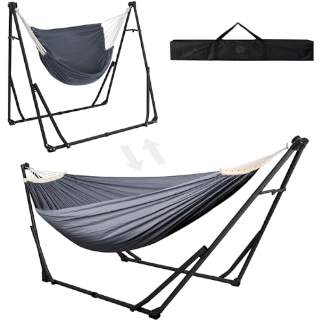 Anyoo Portable Hammock and Hanging Chair Set with Foldable Stand