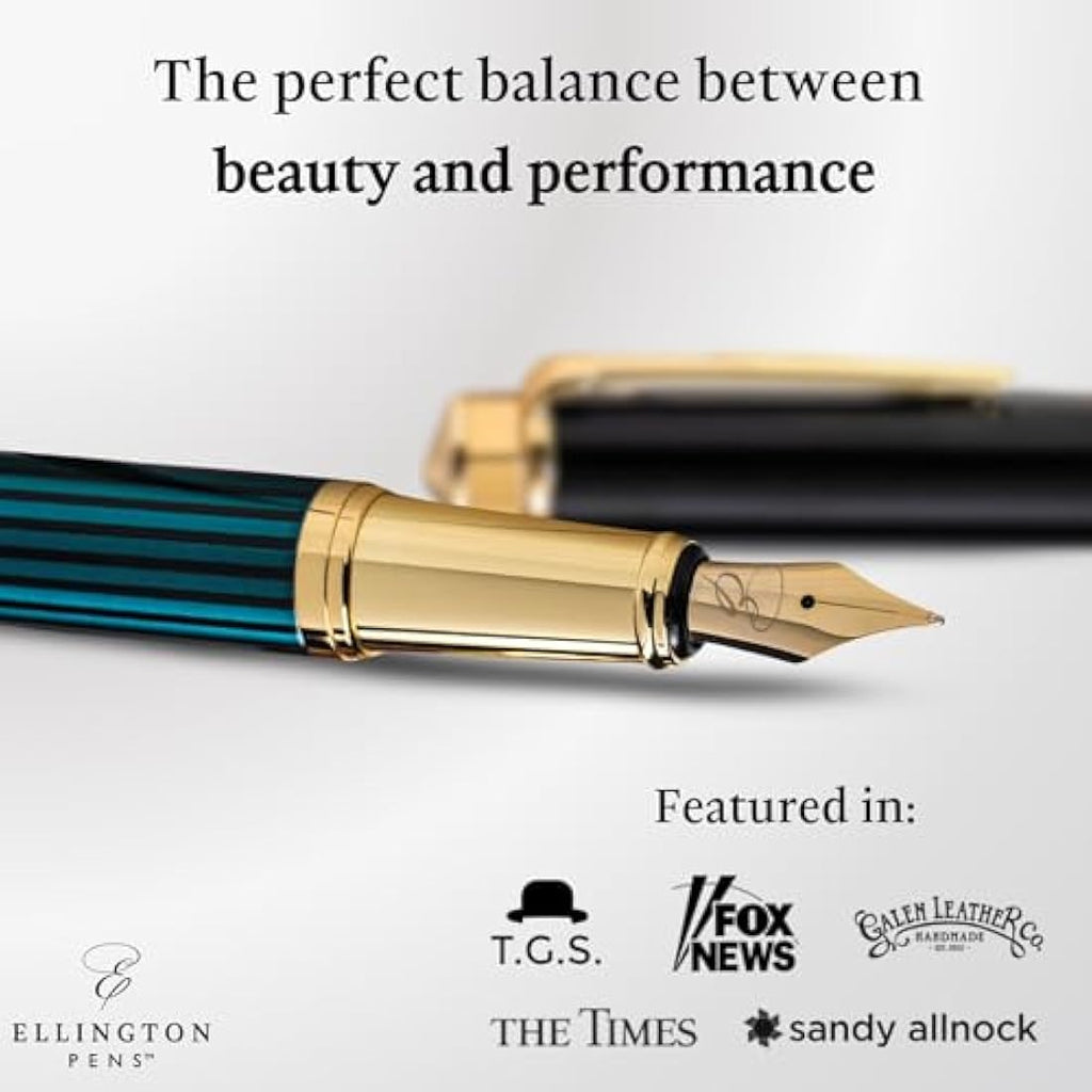 Ellington Luxury Fountain Pen Set – Refillable Calligraphy Pen with Ink