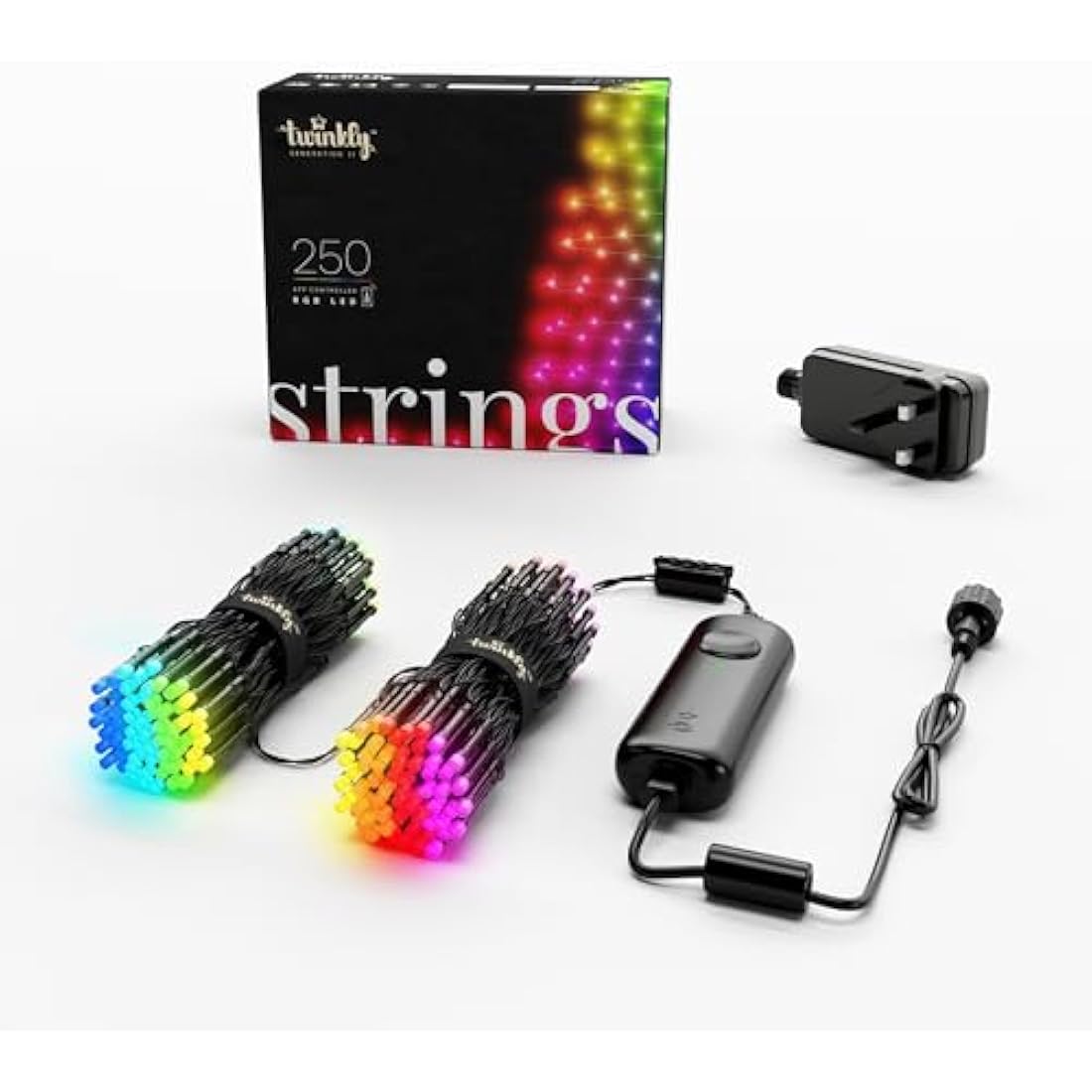 Twinkly Strings 250 LED RGB Smart Light String | App-Controlled, 20m