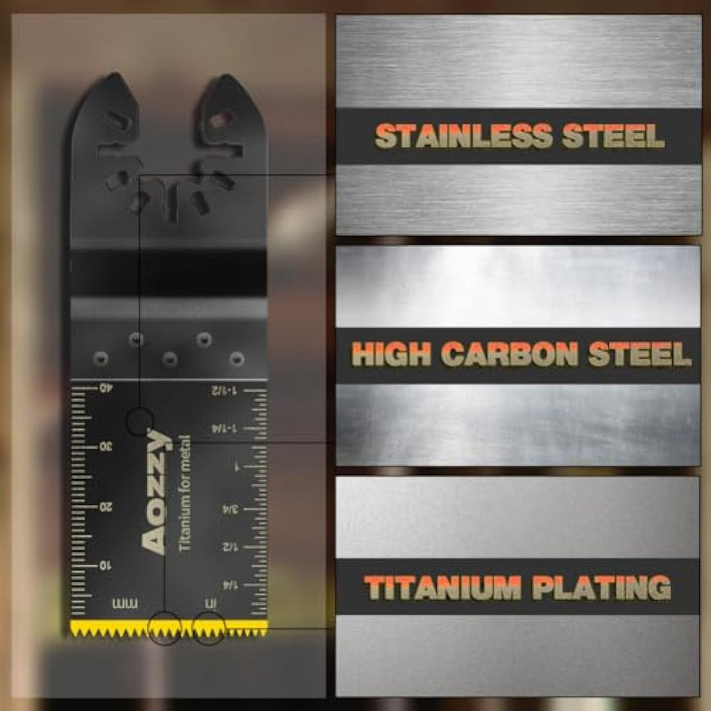 Jolof Store 50PC Oscillating Tool Blades – Titanium & Quick Release Set