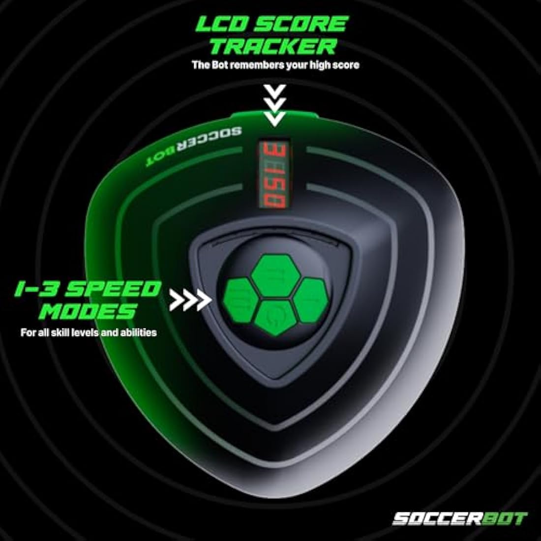 Jolof Store Soccer Bot Indoor Football Trainer – Smart Ball with 3 Speeds