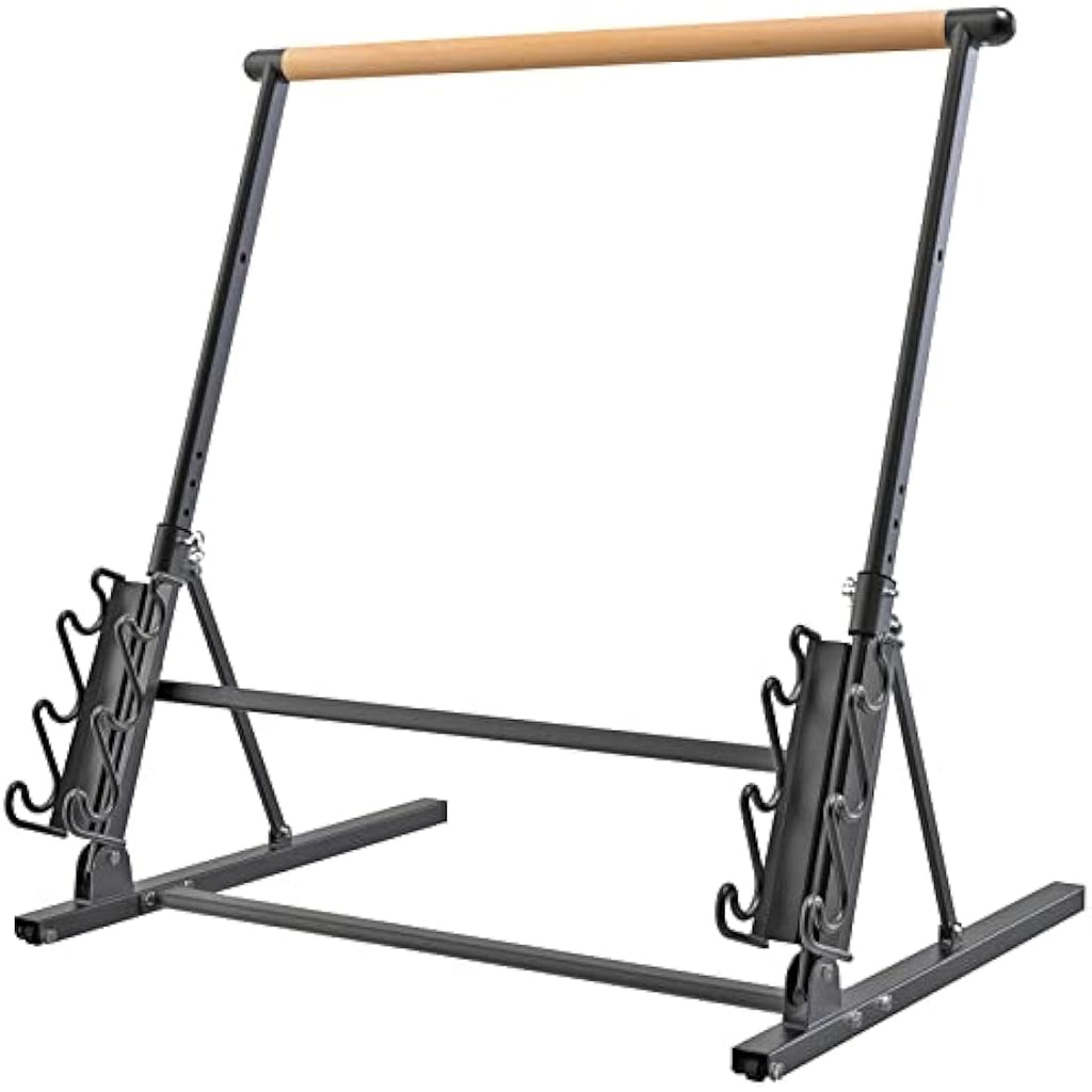 Kipika Portable Wood Ballet Barre - Adjustable Dance Bar with Wheels