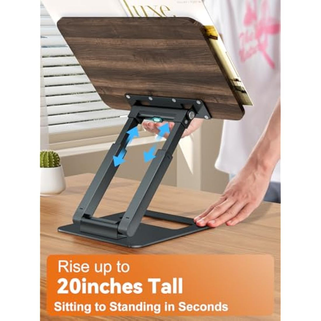 Tounee Ergonomic Adjustable Book Stand – Telescopic Aluminum Holder